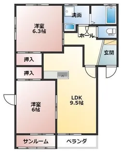 コンフォートハイツII【2階】の間取り