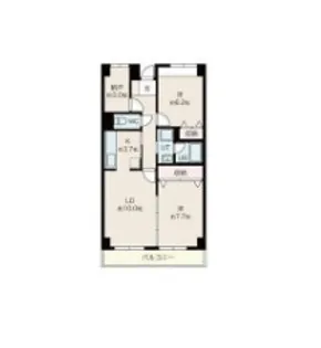 目黒本町マンション【1階】の間取り