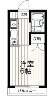 マルナカハイツA【1階】の間取り