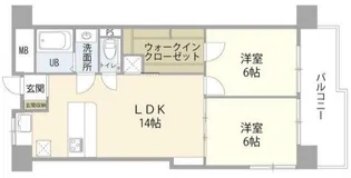 レック芝公園マンション【4階】の間取り