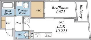 エクセルシオール荏原町【2階】の間取り