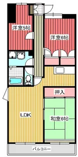 サイレンス扶桑【6階】の間取り
