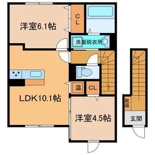 グランドールKR I【2階】の間取り