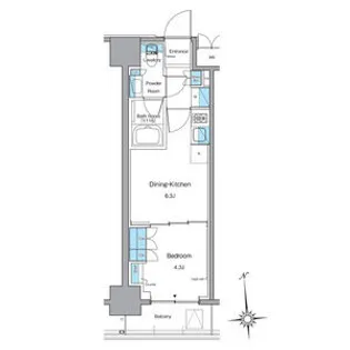 ルフォンプログレ上野稲荷町【6階】の間取り