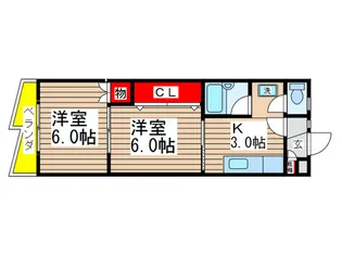 ロイヤルマンション市川【3階】の間取り
