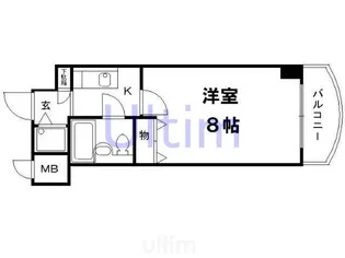 パラドール伏見【7階】の間取り