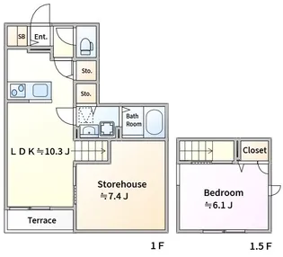 アンシャンテ上大岡【1階】の間取り