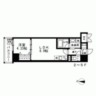 LA BELJOUR 錦糸町【6階】の間取り