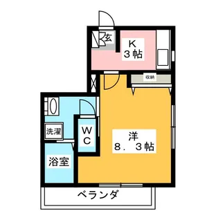 アミティエ草なぎ【3階】の間取り