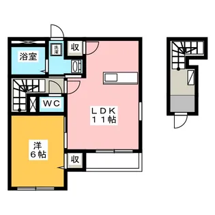 ノア前後【2階】の間取り