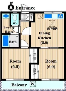 サンハイツ高山【1階】の間取り