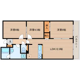 コラム南山壱番館【1階】の間取り