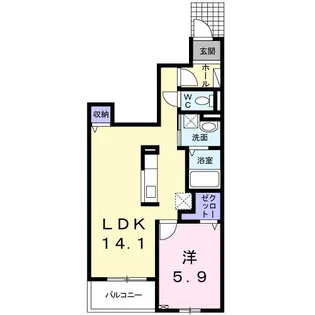 メゾンパーク 三ノ丸【1階】の間取り