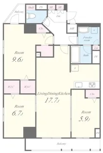 JPT RESIDENCE【13階】の間取り