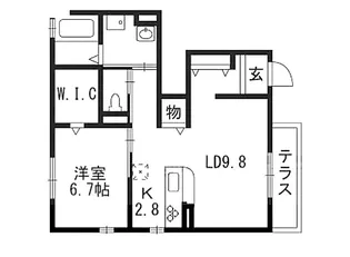 ラーゴヴィレッタ【1階】の間取り