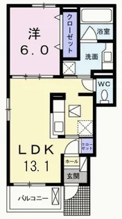 ノール・テリトワールII【1階】の間取り