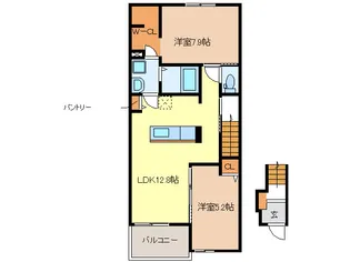 ローズ ゲート II【2階】の間取り