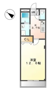 スプリング三河安城【2階】の間取り