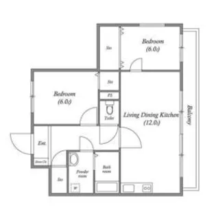 レジデンス代官町スクエア【2階】の間取り