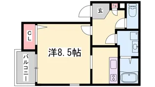 インプレイス長田【3階】の間取り