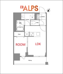 オープンブルーム伊勢佐木町【9階】の間取り