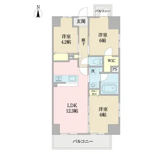 ソレイユ蘇我【9階】の間取り