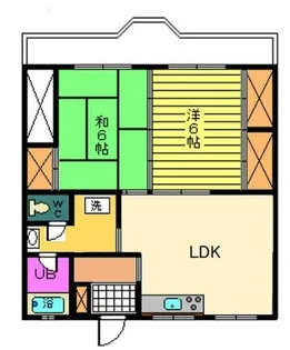 朋栄ハイツ2号館【3階】の間取り