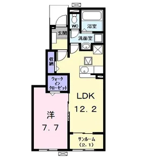 シャンヴェール【1階】の間取り