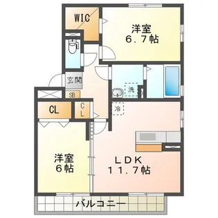 リビングタウン阿倉川A・B・C【3階】の間取り
