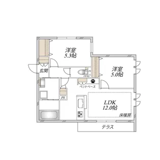 ラ セーヌ【1階】の間取り