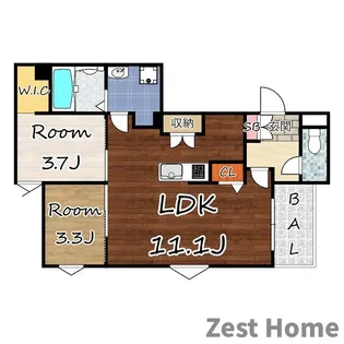 REGALEST武庫川7【2階】の間取り