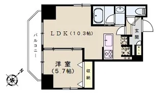 ベイフィールド東神田【5階】の間取り