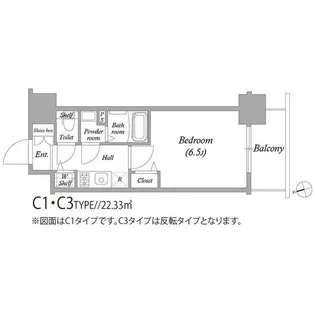 アドバンス大阪バレンシア【2階】の間取り