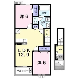 リアン【2階】の間取り