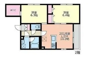 (仮称)新川レジデンス【2階】の間取り