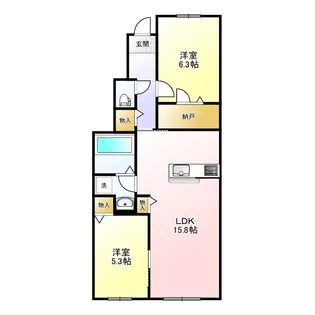 Clasia Jindaiji【1階】の間取り