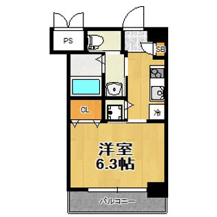 プロスパー十三【3階】の間取り