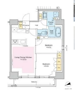 プラウドフラット虎ノ門【14階】の間取り