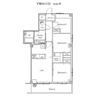 COCOWA平和台【3階】の間取り