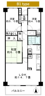 ジュネス【4階】の間取り