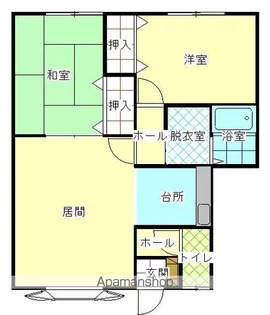 コーポワカキ2【2階】の間取り
