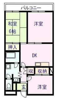 キャッスル長沢【4階】の間取り