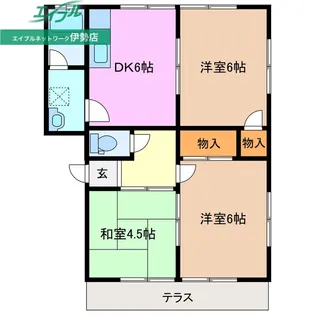 コーポ明野【1階】の間取り