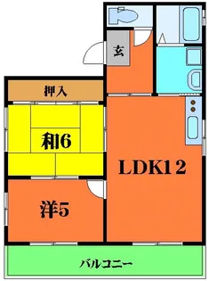 ハイツ月島【2階】の間取り