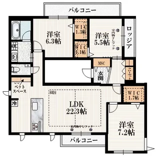 仮称 上北沢1丁目ヘーベルメゾン【3階】の間取り