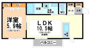 Hilltop West【2階】の間取り