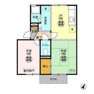カーサフォンターナ【1階】の間取り