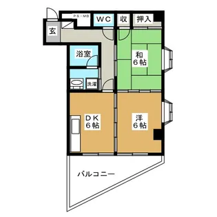 アーバンシラヤマ【2階】の間取り