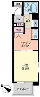 パーク・ノヴァ伊勢佐木長者町【4階】の間取り