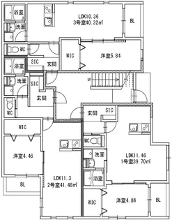 ノヴァイフ黒髪(仮)【3階】の外観